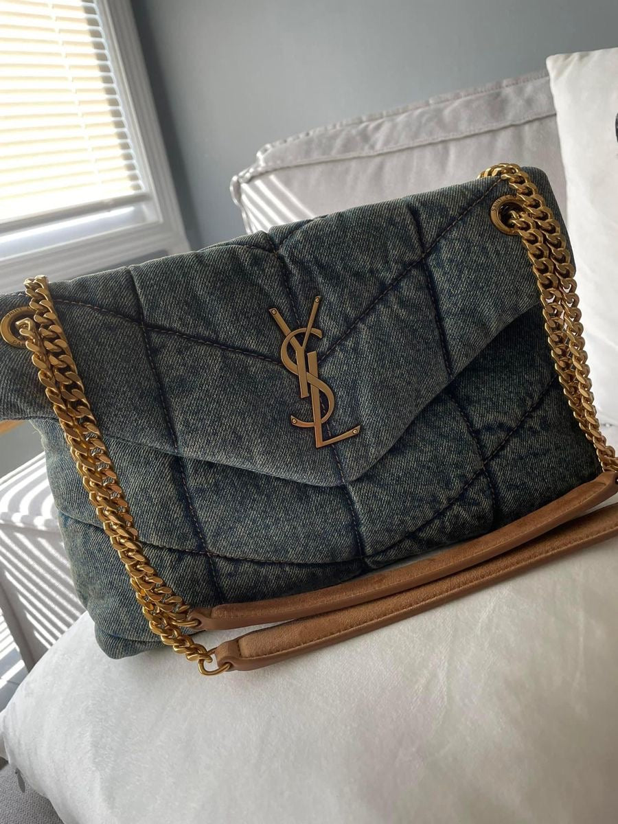 Pre-order! Vintage Style Denim Puffer Bag