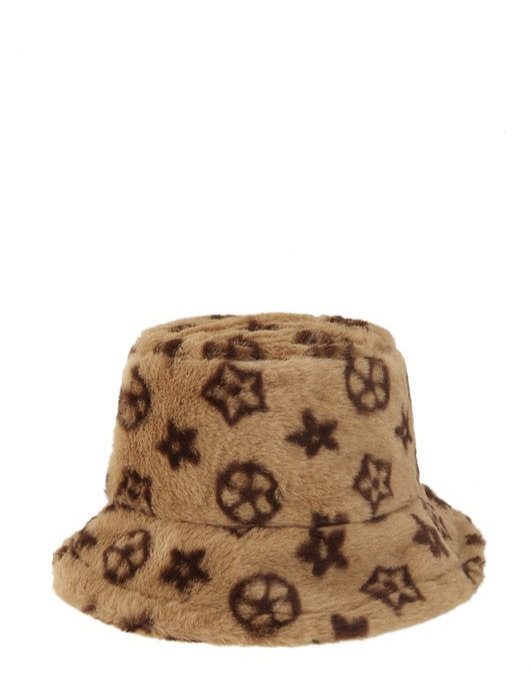 Geometric Pattern Fur Bucket Hat (more colors)