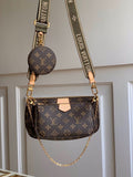 Premier Pre-Order Crossbody Double Bag with Wide Strap with box
