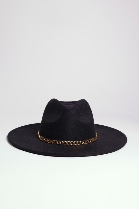 CHAIN BELT FEDORA HAT (more colors)