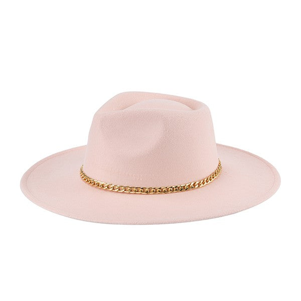 CHAIN BELT FEDORA HAT (more colors)