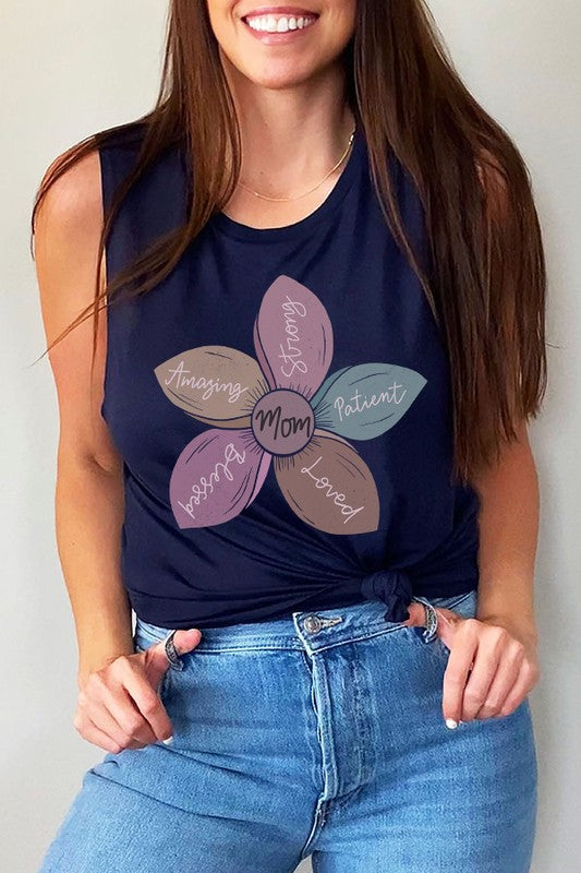 Mother's Day Mom Strong Patient Flower Tank Top (4 colors)