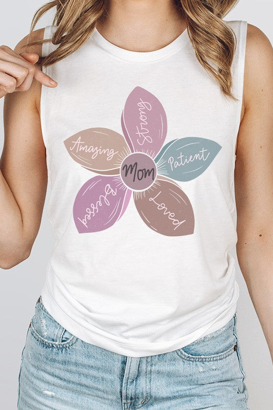 Mother's Day Mom Strong Patient Flower Tank Top (4 colors)