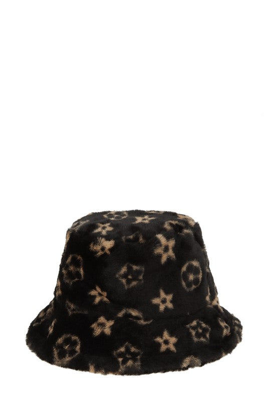 Geometric Pattern Fur Bucket Hat (more colors)