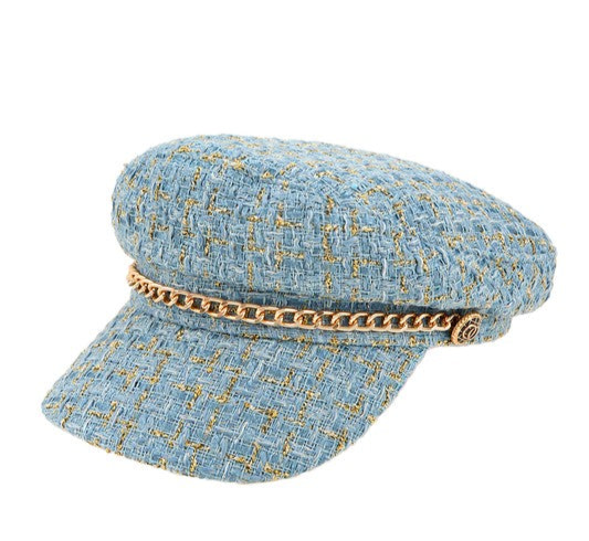 Tweed Paper Boy Chain Hat (more colors)