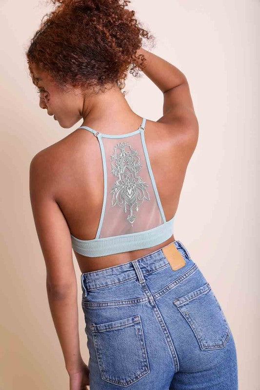 Tattoo Mesh Racerback Bralette (more colors)