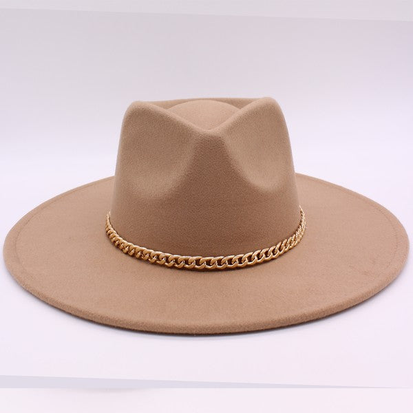 CHAIN BELT FEDORA HAT (more colors)