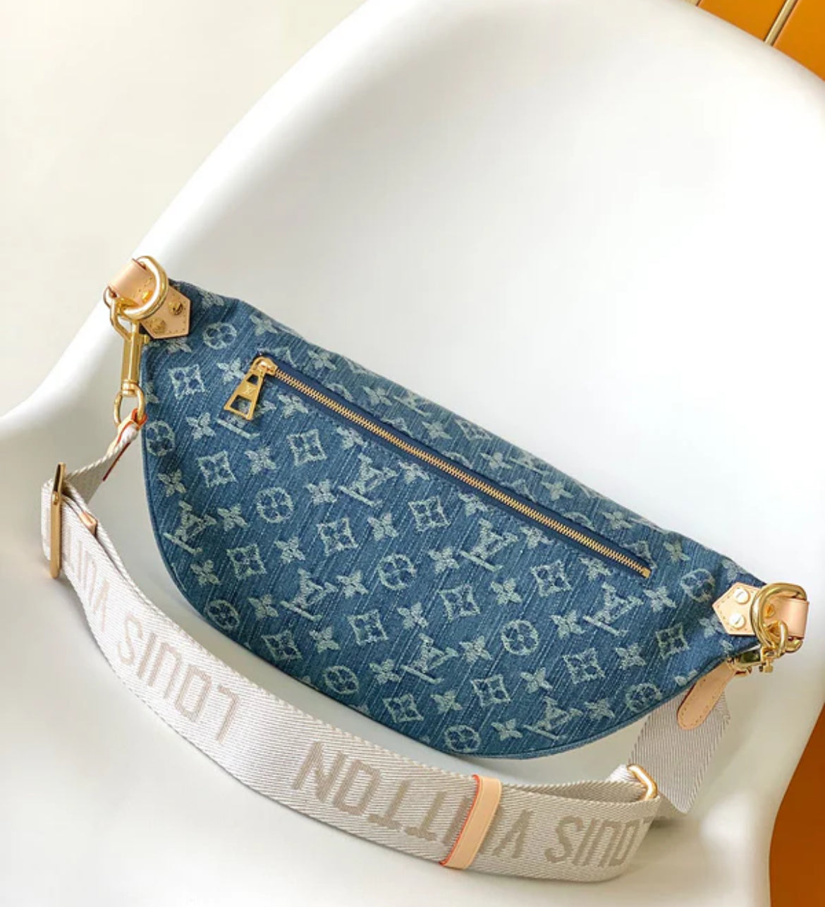 Pre-Order Denim Monogram Bum Bag