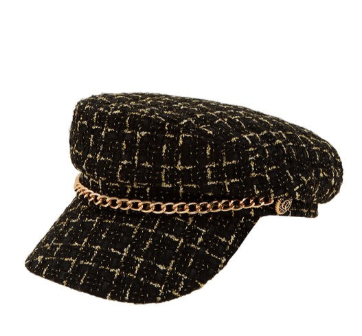 Tweed Paper Boy Chain Hat (more colors)