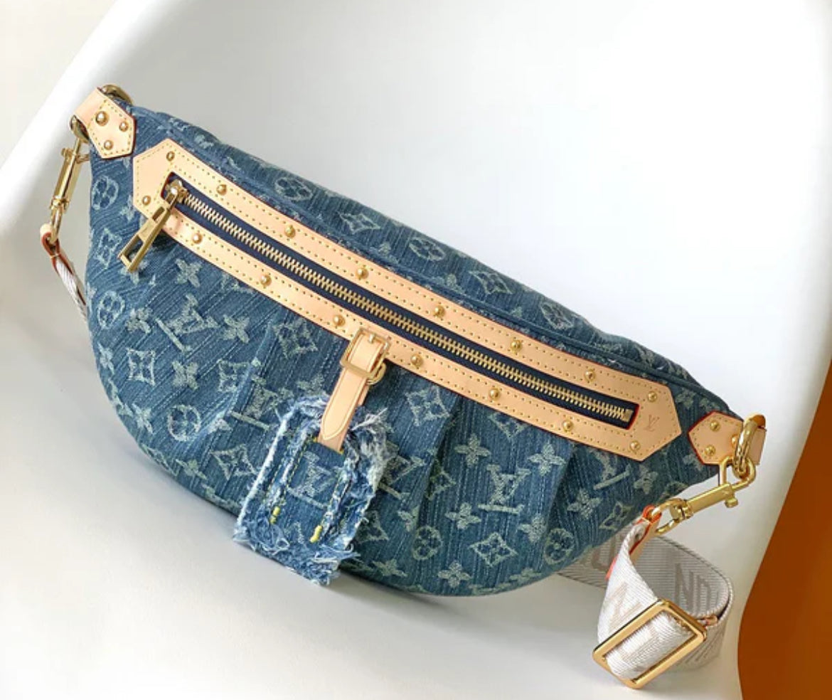 Pre-Order Denim Monogram Bum Bag