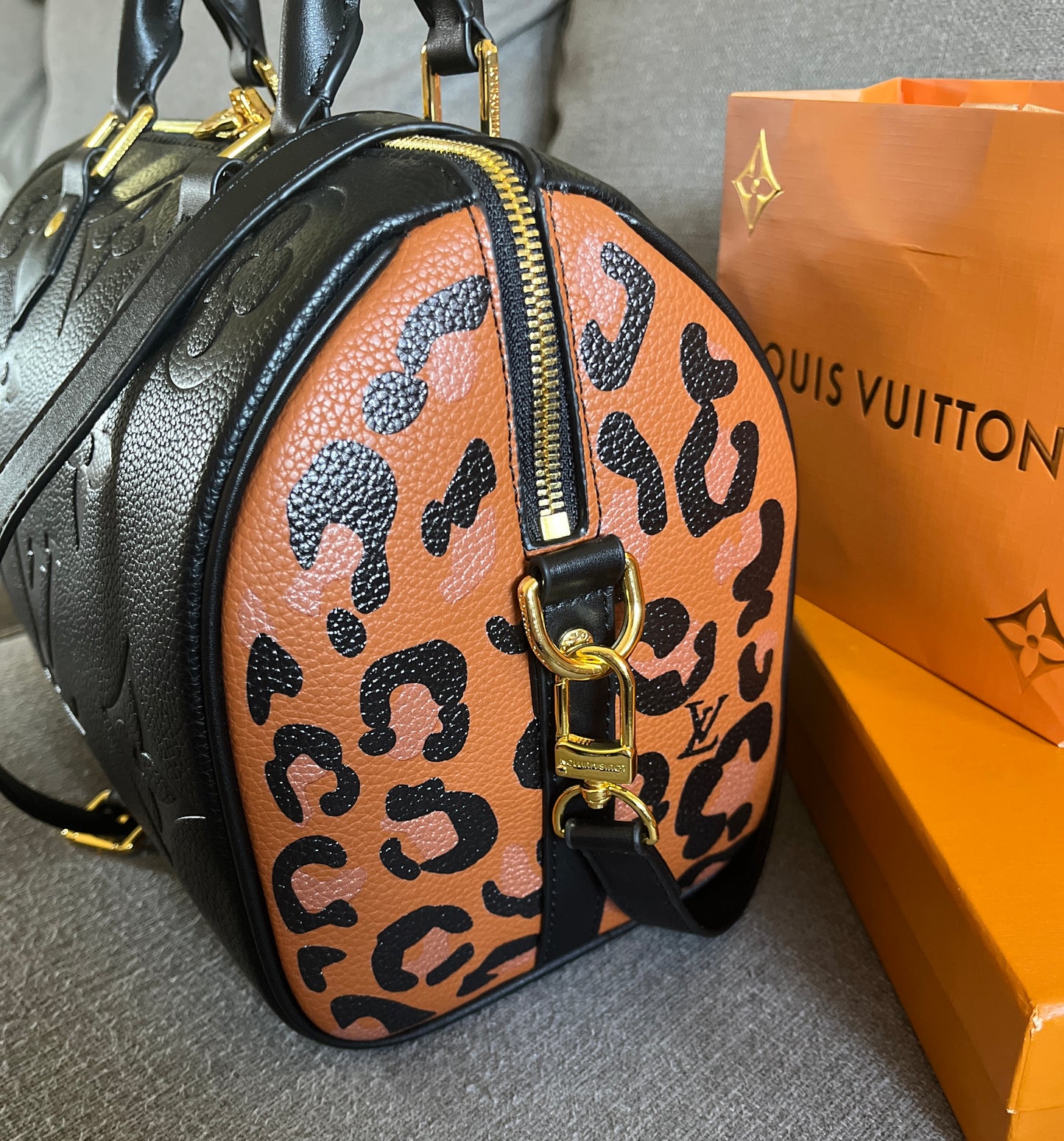Premier Pre-Order Cheetah Black Embossed Handbag