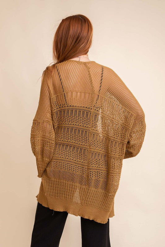 Knit Netted Cardigan (6 colors)