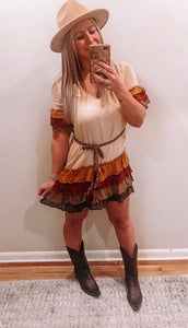 Rachel Ruffle Western Dress