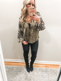 Safari Olive Blouse