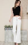 White Buttonfly Flare Jean