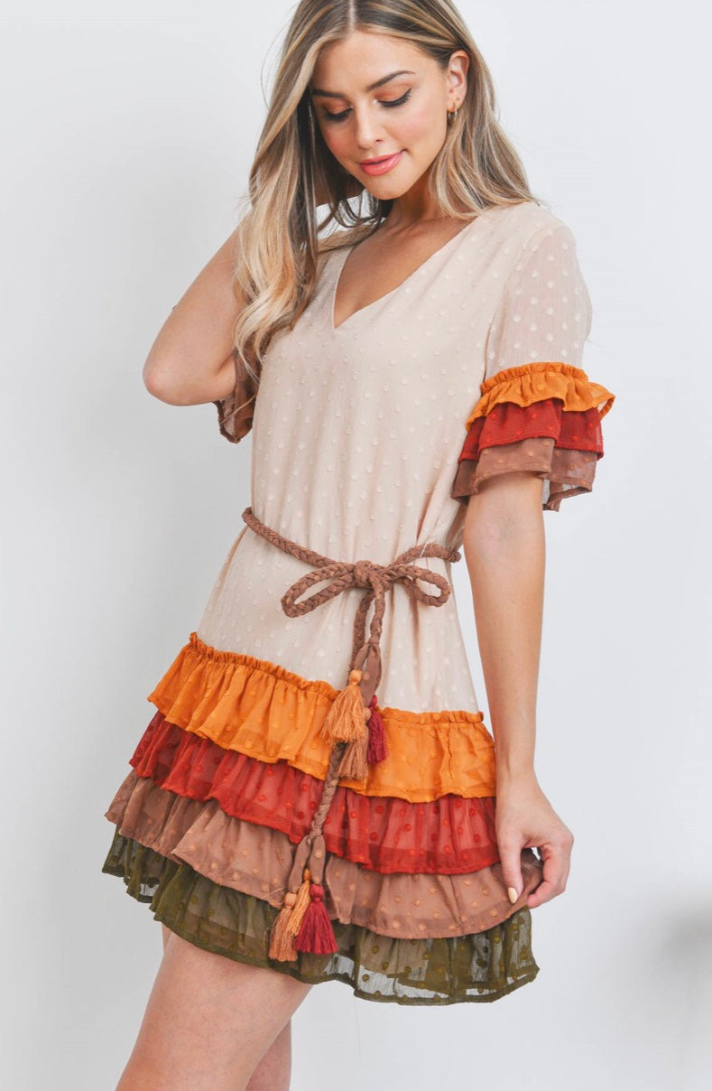 Western ruffle clearance dress