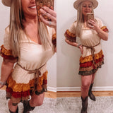 Rachel Ruffle Western Dress